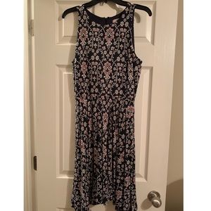 Loft blue pattern dress